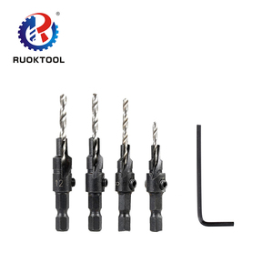 Bộ 4 Mũi Khoan Khoét Lỗ Hss <span class=keywords><strong>5</strong></span> Sáo Gỗ Chế Biến Gỗ Chất Lượng Cao Dụng Cụ Mộc 6-12 # - Product Image 2