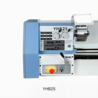 Tour à métaux manuel multifonctionnel de précision YH B25, fonctionnement simple, machine de bureau, vitesse variable à 6 vitesses, ouverture de 27 mm