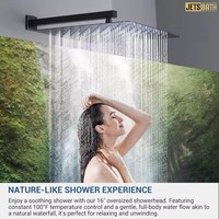 Système de douche thermostatique en gros OEM avec six jets corporels et pommeau de douche pluie, ensemble de robinetterie de douche corps entier JetsBath