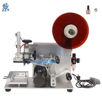 Machine d'étiquetage semi-automatique pour surfaces planes (haut et bas) et bouteilles carrées, pour gel à ongles et petites entreprises de beauté
