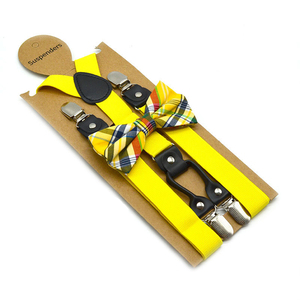 Adult Unisex Suspender Bow Ties Set Custom Logo Polyester Y Straps Metal Clip-on <strong>Braces</strong> Suspenders <strong>for</strong> <strong>Men</strong> Women Bowtie Set - Product Image 6