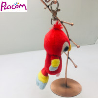 Perroquet personnalisé porte-clés en peluche animal en peluche doux porte-clés en gros porte-clés jouets