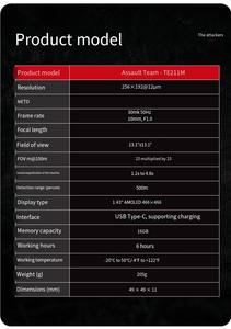 Monocular Térmico de Visión Nocturna Infrarroja de Alta Gama con Carga Rápida, Sincronización Audiovisual, para Exteriores, Caza Táctica - Product Image 6