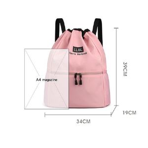 Sac à dos de sport unisexe personnalisé avec cordon de serrage, en polyester Oxford durable, idéal pour la gym et le basketball, sac réutilisable avec empiècements en maille, directement de l'usine - Product Image 2