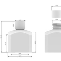 Bouteilles en verre de luxe transparentes de 200 ml avec bouchon à vis carré, personnalisables avec logo sérigraphié, pour diffuseur de parfum à bâtonnets et aromathérapie