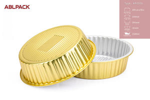 Assiettes jetables emballage de restauration rapide <span class=keywords><strong>frites</strong></span> rondes en aluminium conteneur moule Support pour animaux de compagnie accepter la nourriture plateaux <span class=keywords><strong>à</strong></span> emporter - Product Image 3