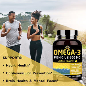 Aceite de Pescado Natural de Aguas Profundas OEM, Rico en Omega-3, EPH y DHA, para la Salud Cerebral y Cardiovascular, Cápsulas de Gel Suave con Sabor a Limón para Adultos - Product Image 2