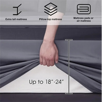 Usine FEO ODM Ensembles de Draps de Lit en Bambou 4 Pièces Ensemble de Literie en Bambou Vente en Gros Drap Housse en Bambou Organique pour l'Été
