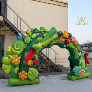 <span class=keywords><strong>Arche</strong></span> gonflable Forêt Tropicale pour Fête Jungle, Entrée Gonflable Arbre Tribal <span class=keywords><strong>Vert</strong></span> pour <span class=keywords><strong>D</strong></span>écoration - Product Image 1