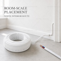 Câble de câblage domestique plat BVVB gainé blanc en cuivre massif 2x1.5 2x2.5 2x4.0 2x6.0 Standard blanc gainé 300/500V