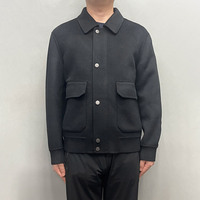 Veste en laine double face pour homme Jancoco, vente en gros, OEM, hiver, chaude, personnalisée, décontractée, courte, 100% laine