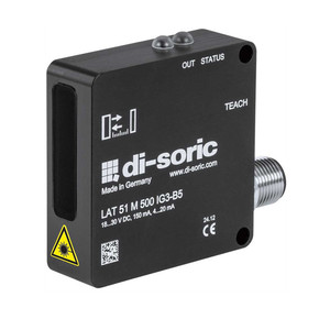 Capteur de distance Di-Soric Lat-52, sortie analogique 18-30 Vdc, interrupteur de proximité, capteur photoélectrique, ingénierie électrique - Product Image 5