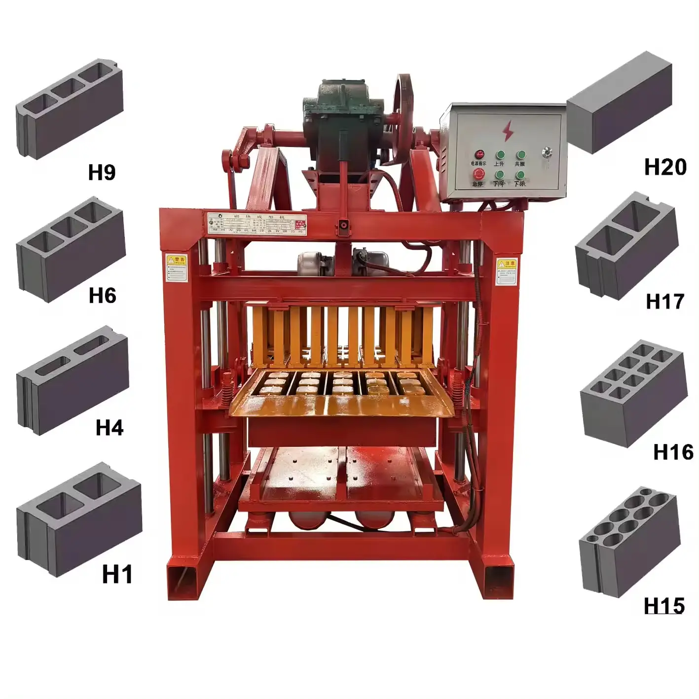 Machine automatique de fabrication de briques pour matériaux de construction Machine de fabrication de blocs de béton Machine de moulage de briques creuses