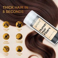 Spray de Fibra Capilar Orgánica Premium de Venta Directa, Fibra Capilar Humana Real con Queratina Natural en Polvo Negro para Engrosar y Dar Volumen al Cabello al Instante