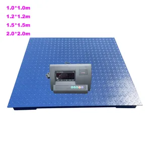 1*1m 1 Ton Industrial Digital Platform Floor Weighing Scale Whole Set With 1t Load Cell And A12e Indicator