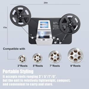 Convertisseur Numérique de Films Super 8 <span class=keywords><strong>Scanner</strong></span> Numériseur Écran 2,4 Pouces Convertit les Bobines de 3 à 9 Pouces 1080P MP4 Carte SD 32 Go Interface USB Stock - Product Image 5
