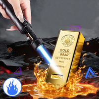Briquet à Jet Direct Flamme Bleue au Butane – Design Unique et Créatif, Durable, Idéal pour l'Extérieur, Cadeau de Poche, Nouveauté Classique