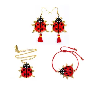 Moyamiya earrings handmade jewelry Fashion Japanese seed beads animal ladybug bracelets jewelryset