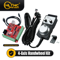 Kit de Contrôleur CNC Mach3 4 Axes avec Carte d'Interface USB et Pendentif de Volant MPG de Précision pour Moteur Pas à Pas Nema 23 34 - Kit DIY