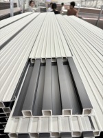 Panneaux muraux en WPC insonorisants, imperméables et anti-termites, panneaux de plafond en film PVC, panneaux muraux décoratifs intérieurs résistants au feu