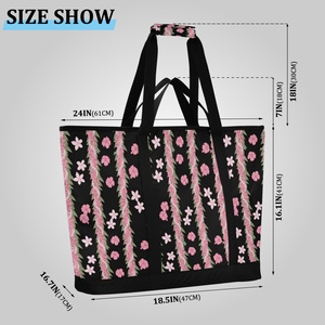 Aloha Reusable Shopping Bag Hawaiian Custom Puakenikeni <b>Lei</b> Large Capacity Portable Insulated Carrier Cooler Grocery Tote Bags - Product Image 2