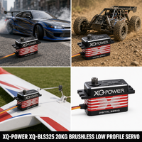 Servomoteur de voiture RC 1/10 20kg XQ-POWER XQ-BLS325 Brushless à profil bas, étanche, boîtier en aluminium pour voiture de drift, avion, jet