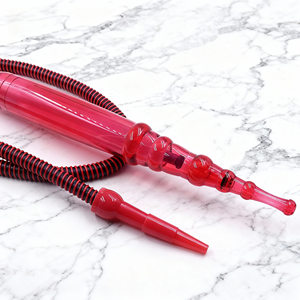 Tuyaux de chicha en plastique rayés argentés et noirs pour tuyau à eau, accessoires de fumage pour bar, vente en gros - Product Image 4