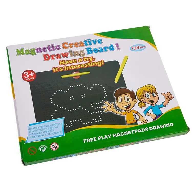Blok Mainan Puzzle Magnetik Game Magnet Iron 2 Sampai 4 Tahun Uniseks Cpsia ASTM