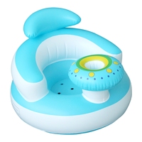 Chaise gonflable en PVC pour bébé avec plateau repas, anti-retournement, canapé de soutien pour tout-petit, pour usage intérieur/extérieur
