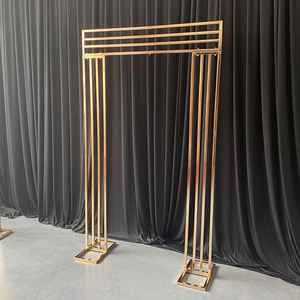 Romantic Modern Gold Flower <b>Frame</b> Background Outdoor Wedding <b>Arch</b> Metal Iron Eco-Friendly Square Rack Layout Props - Product Image 4
