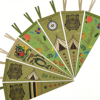 Drapeaux triangulaires en feutre personnalisés avec logo OEM, imprimés par sublimation, logo brodé, bannière en feutre, affichage mural, guirlande triangulaire