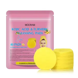 Tampons nettoyants au curcuma en marque privée, tampons nettoyants à l'acide kojique et au curcuma, tampons au curcuma pour le visage, taches brunes, exfoliants - Product Image 6