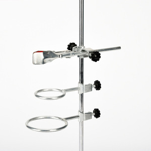 Standard iron instrument stand for junior and senior high school chemistry labs, complete set of square base brackets, Linyi, - Product Image 1