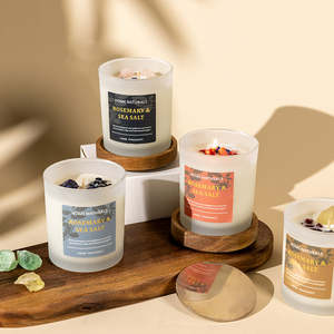 Frascos de Vidrio Esmerilado Hechos a Mano para Velas sin Humo con Tapas - Decoración Ecológica para el Hogar para Acción de Gracias y el Día del Padre - Product Image 4