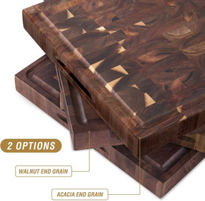 Tabla <span class=keywords><strong>de</strong></span> cortar <span class=keywords><strong>de</strong></span> madera grande y gruesa <span class=keywords><strong>de</strong></span> acacia con grano <span class=keywords><strong>de</strong></span> extremo para el Día <span class=keywords><strong>de</strong></span> la Madre, tipo bloque <span class=keywords><strong>de</strong></span> carnicero, con alfombrillas antideslizantes - Product Image 4