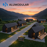 Maison modulaire préfabriquée triangulaire en acier et aluminium, entièrement meublée, clé en main, pour hébergement touristique, chambre à coucher construite en usine