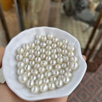 Perles baroques torsadées blanches des mers du Sud de 7-9 mm, perles en vrac pour colliers et boucles d'oreilles DIY, lustre extra élevé