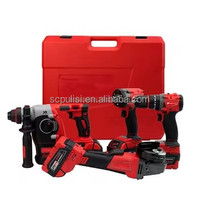 Grande réduction, vente flash pour un ensemble d'outils électriques combinés, 4 kits d'outils, perceuses sans fil 18v 20v 21vVolt, batterie, bricolage, usage domestique