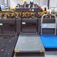 Chariot de manutention de documents de bureau pliable à quatre roues, robuste, bleu, capacité de charge 200 kg, avec roues de 5 pouces – Meilleure vente