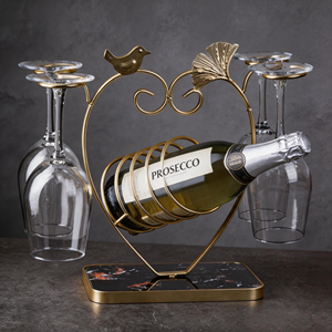 Porte-vin de haute qualité, élégant, pour table à manger, avec ornements décoratifs pour l'exposition des verres à vin - Product Image 1