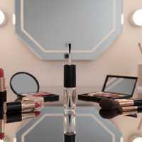 Flacon vide personnalisé à double tête pour gel à ongles, flacon en verre transparent à double extrémité avec pinceau pour l'art des ongles et l'emballage cosmétique