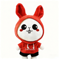 UYEAH OEM – Nouvelle collection de jouets en peluche personnalisés : figurines de lapins de dessin animé, animaux en peluche doux et personnalisables avec vêtements.
