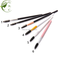 Échantillon Gratuit de Brosses à Mascara avec Manche en Bois, Brosses à Maquillage Professionnelles pour Cils et Sourcils à Marque Privée
