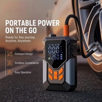 Compresseur d'air portable sans fil 7,4 V pour pneus ABS, 150 PSI, 22 L/min, avec écran LCD numérique, rechargeable, pour voiture et vélo