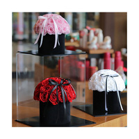 Boîte Cadeau Acrylique Rose Préservée de Luxe Ammy AM-PFE97 Eternal Austin Rose Miroir Tête de Champignon pour la Fête des Mères Saint Valentin