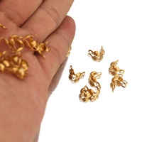 Connecteurs à calotte en acier inoxydable plaqué or 18 carats pour bijoux DIY, colliers et bracelets