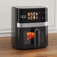 Marmite ronde sans huile commerciale numérique à usage domestique écran tactile meilleure friteuse à air rotative à four intelligent