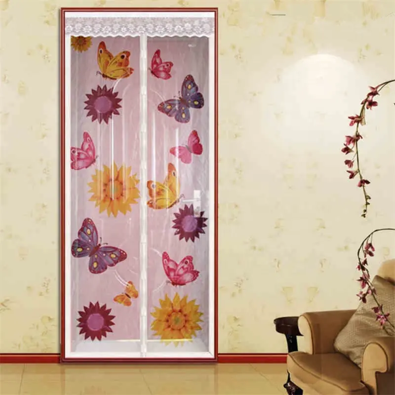 Mosquitera magnética para puerta, cortina de diferentes colores
