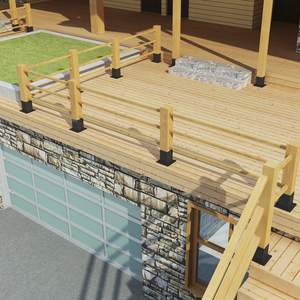 Soporte de Anclaje para Postes de Acero Inoxidable de Alta Resistencia con Recubrimiento en Polvo para Postes de Barandilla de Tubo de Madera, Accesorios para Cercas de Concreto - Product Image 5