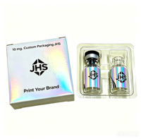 Boîte d'emballage personnalisée étanche pour flacons de peptides 2ml/3ml/10ml, boîte de peptides avec plateau en plastique, boîtes de peptides